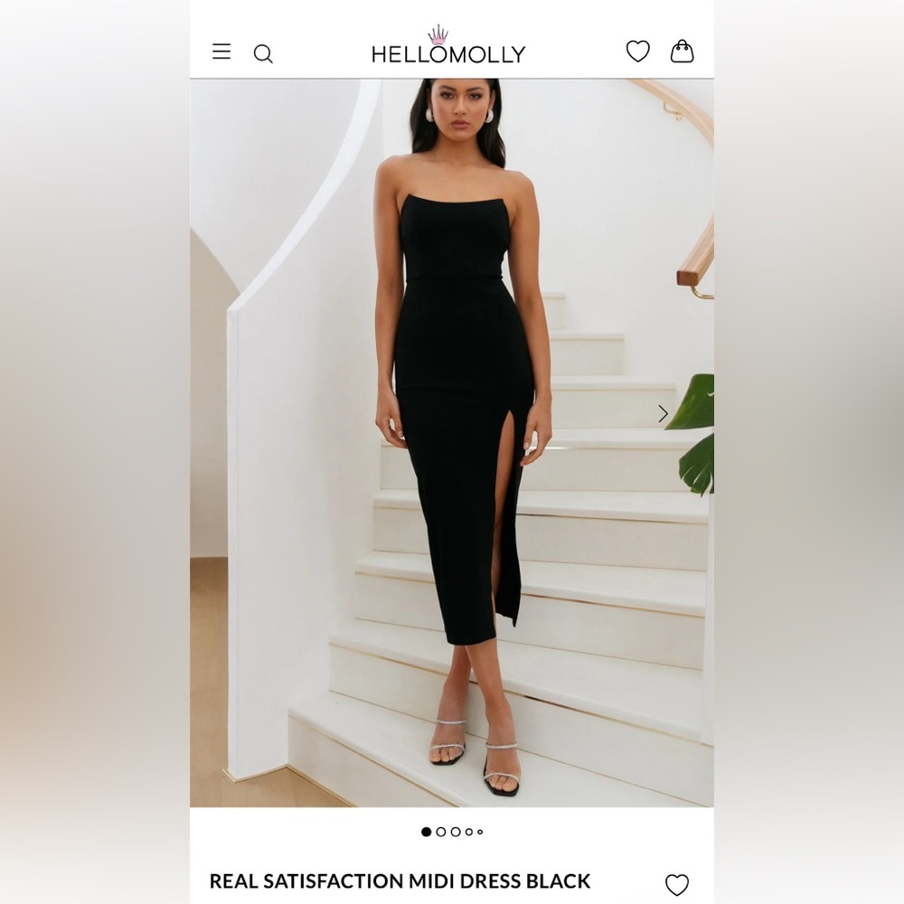 Midi Black Sleeveless Dress